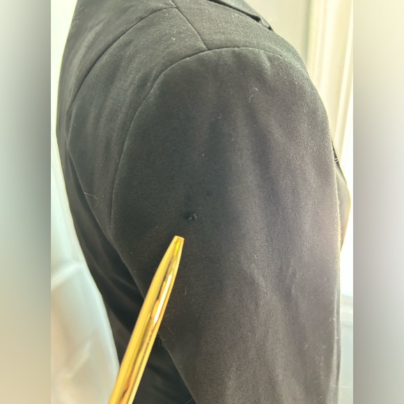 Club Monaco black single breasted blazer 2 buttons Italian tropical wool size 0 - Picture 15 of 16